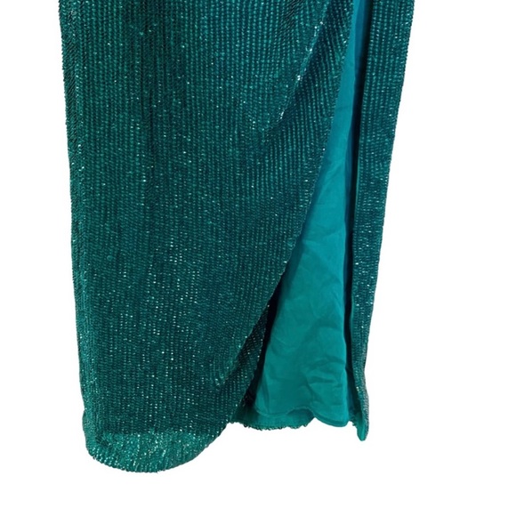 Retrofete Katya Sequin Formal Long Dress in Green S NWT - Picture 9 of 10